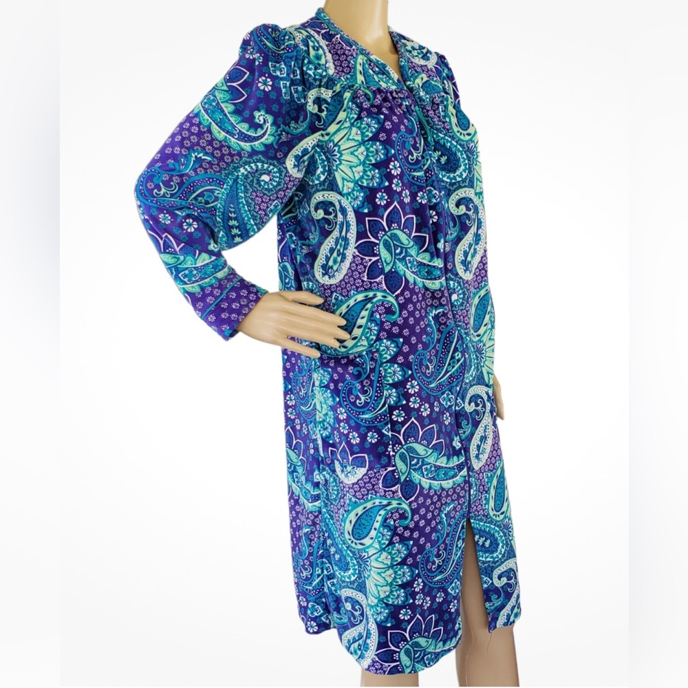 Multicolor Paisley Duster Housecoat